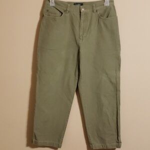 Ralph Lauren denim khaki green capri